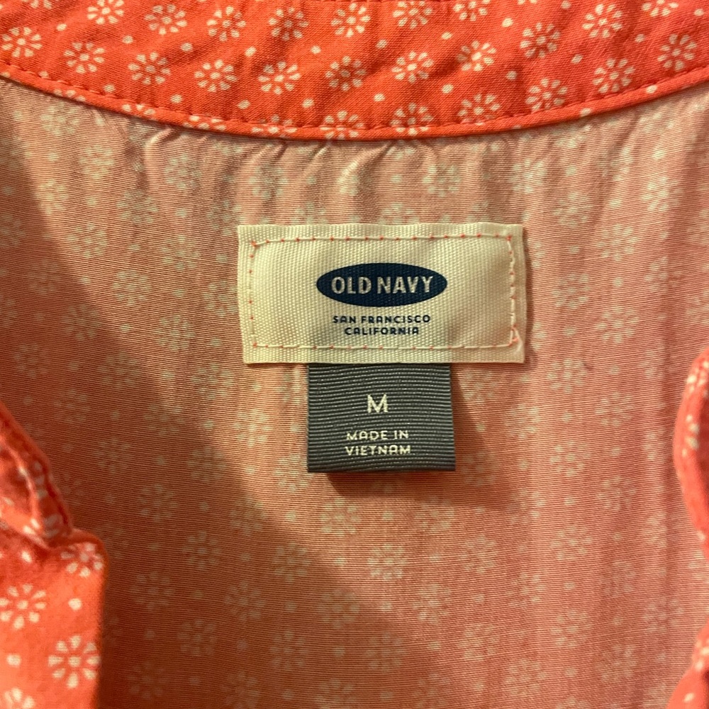 Old Navy Women’s Sleeveless Dress, Size: M, Color: Peach w/Floral Dot Print - Picture 3 of 4